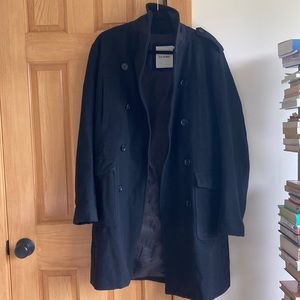 Ben Sherman Men's wool overcoat in black (M).